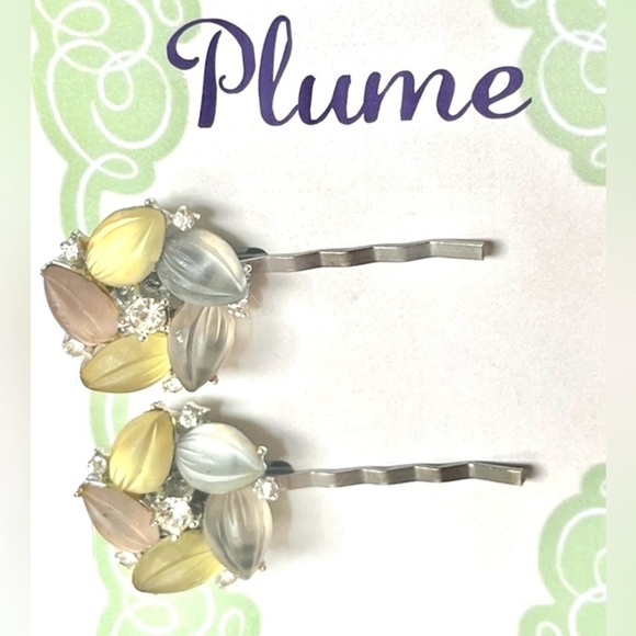 Spring Pastel Jeweled Hair Pin Clips & Barrettes Vintage-Inspired NWT - Picture 1 of 4